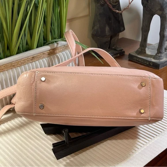 Perlina New York Pink Leather Shoulder Bag - Picture 8 of 16